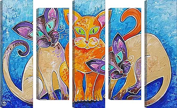 Модульная картина - Коты Модульная картина - Коты