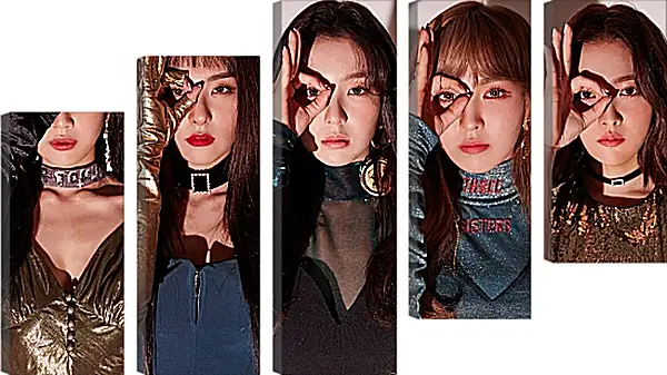 Модульная картина - K-pop. Red Velvet. Азиатки. Коллаж Модульная картина - K-pop. Red Velvet. Азиатки. Коллаж