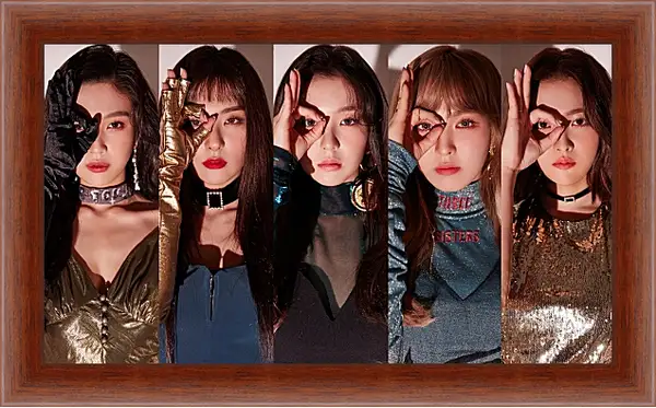 Картина в раме - K-pop. Red Velvet. Азиатки. Коллаж Картина в раме - K-pop. Red Velvet. Азиатки. Коллаж