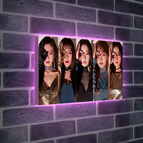 Лайтбокс световая панель - K-pop. Red Velvet. Азиатки. Коллаж Лайтбокс световая панель - K-pop. Red Velvet. Азиатки. Коллаж