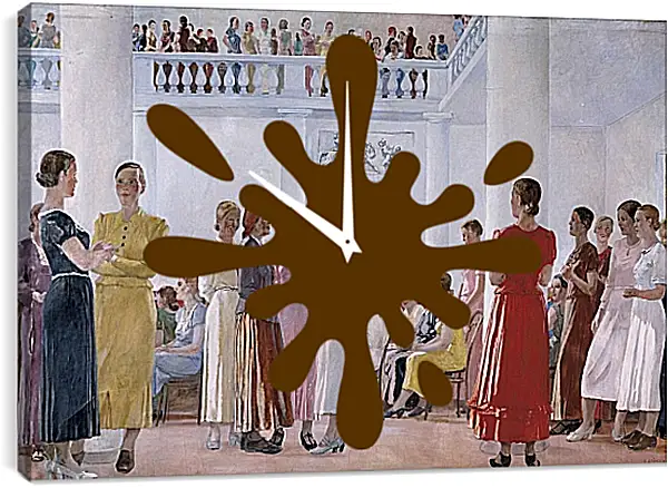 Часы картина - На женском собрании. Александр Дейнека Часы картина - На женском собрании. Александр Дейнека