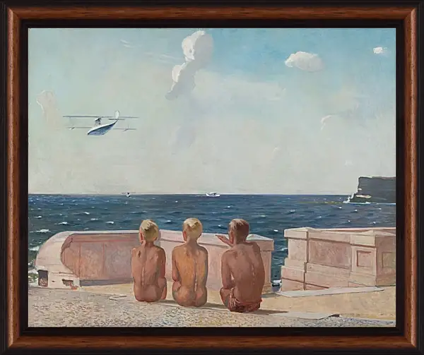 Картина в раме - Будущие летчики. Александр Дейнека Картина в раме - Будущие летчики. Александр Дейнека