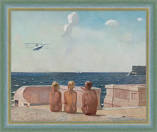 Картина в раме - Будущие летчики. Александр Дейнека Картина в раме - Будущие летчики. Александр Дейнека