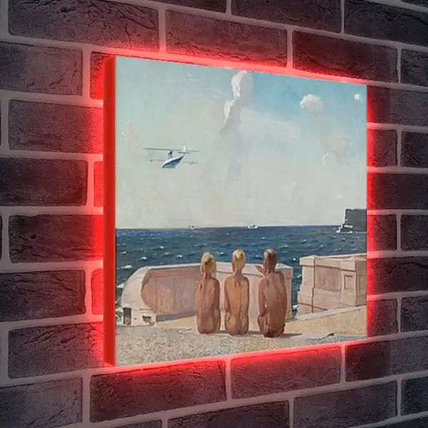 Лайтбокс световая панель - Будущие летчики. Александр Дейнека Лайтбокс световая панель - Будущие летчики. Александр Дейнека