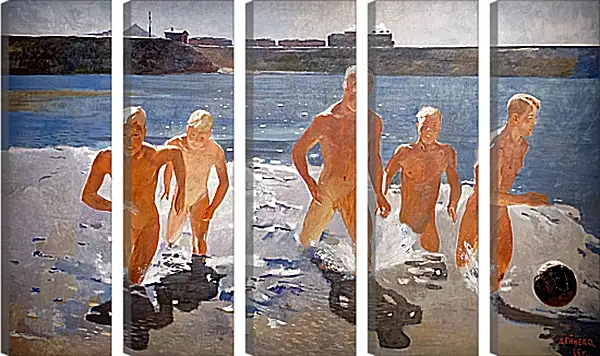 Модульная картина - В обеденный перерыв. Александр Дейнека Модульная картина - В обеденный перерыв. Александр Дейнека