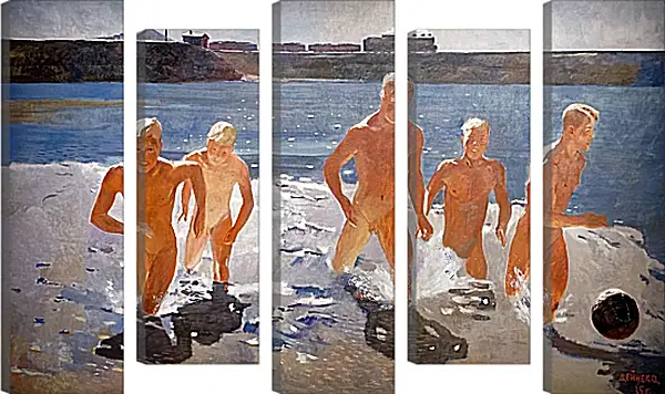 Модульная картина - В обеденный перерыв. Александр Дейнека Модульная картина - В обеденный перерыв. Александр Дейнека