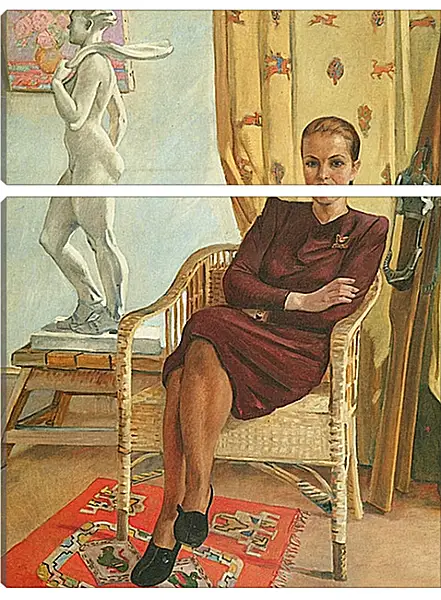 Модульная картина - Портрет архитектора Тамары Милешиной. Александр Дейнека Модульная картина - Портрет архитектора Тамары Милешиной. Александр Дейнека