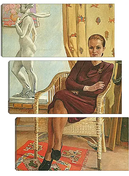 Модульная картина - Портрет архитектора Тамары Милешиной. Александр Дейнека Модульная картина - Портрет архитектора Тамары Милешиной. Александр Дейнека