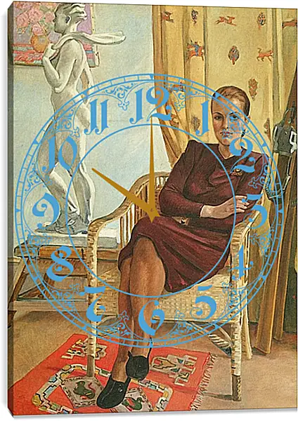 Часы картина - Портрет архитектора Тамары Милешиной. Александр Дейнека Часы картина - Портрет архитектора Тамары Милешиной. Александр Дейнека