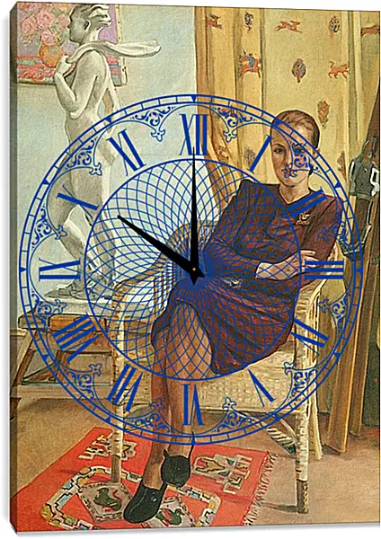 Часы картина - Портрет архитектора Тамары Милешиной. Александр Дейнека Часы картина - Портрет архитектора Тамары Милешиной. Александр Дейнека