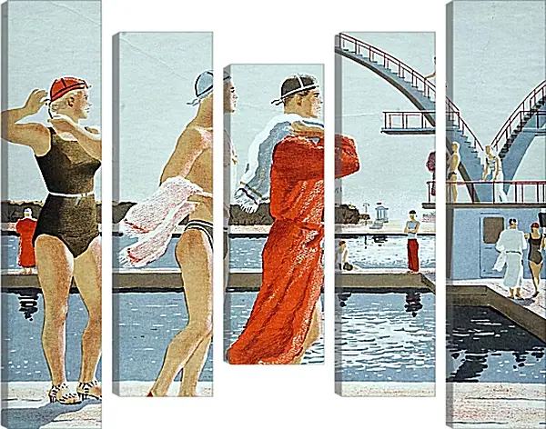 Модульная картина - Водная станция. Александр Дейнека Модульная картина - Водная станция. Александр Дейнека