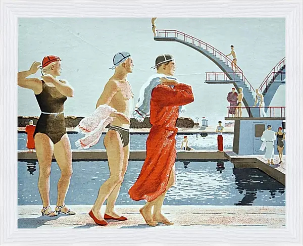 Картина в раме - Водная станция. Александр Дейнека Картина в раме - Водная станция. Александр Дейнека