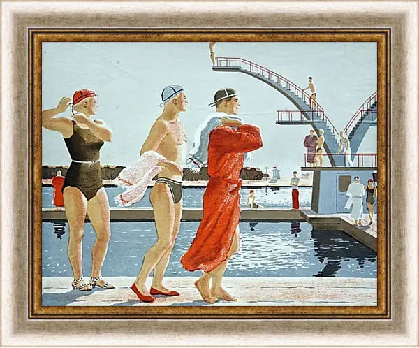 Картина в раме - Водная станция. Александр Дейнека Картина в раме - Водная станция. Александр Дейнека