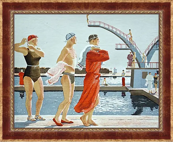 Картина в раме - Водная станция. Александр Дейнека Картина в раме - Водная станция. Александр Дейнека