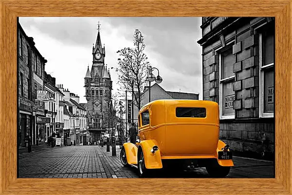 Картина в раме - Лондон. Жёлтое авто. Картина в раме - Лондон. Жёлтое авто.