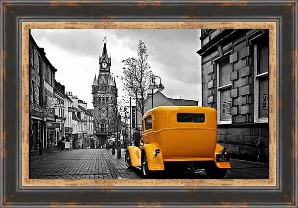 Картина в раме - Лондон. Жёлтое авто. Картина в раме - Лондон. Жёлтое авто.