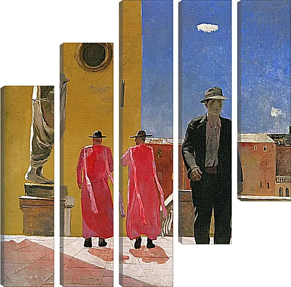 Модульная картина - Улица в Риме. Александр Дейнека Модульная картина - Улица в Риме. Александр Дейнека