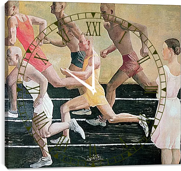 Часы картина - Бег. Александр Дейнека Часы картина - Бег. Александр Дейнека