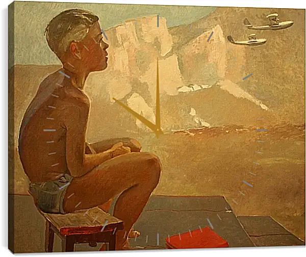 Часы картина - Пионер. Александр Дейнека Часы картина - Пионер. Александр Дейнека