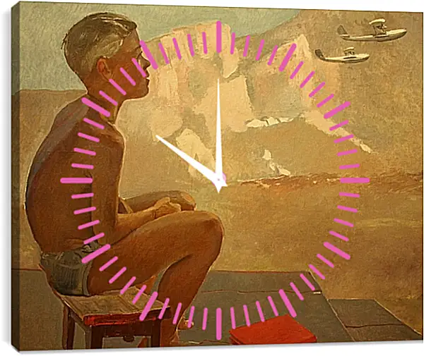 Часы картина - Пионер. Александр Дейнека Часы картина - Пионер. Александр Дейнека