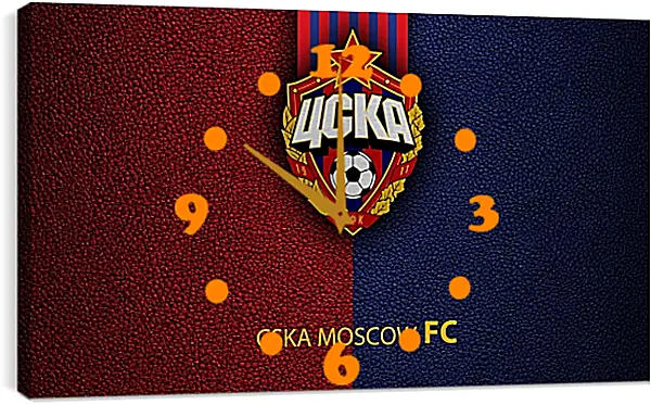 Часы картина - Эмблема ФК ЦСКА Москва Часы картина - Эмблема ФК ЦСКА Москва