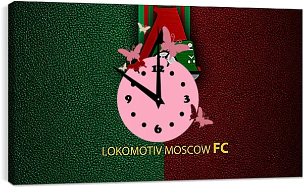 Часы картина - Эмблема ФК Локомотив Москва Часы картина - Эмблема ФК Локомотив Москва