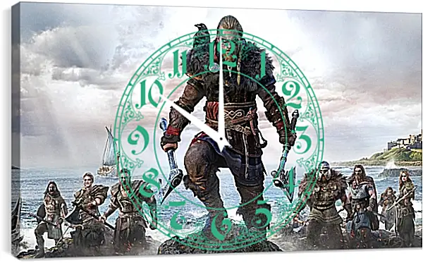 Часы картина - Assassins Creed Valhalla Часы картина - Assassins Creed Valhalla