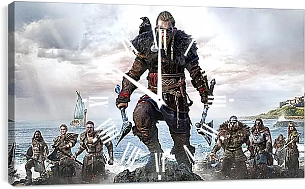 Часы картина - Assassins Creed Valhalla Часы картина - Assassins Creed Valhalla