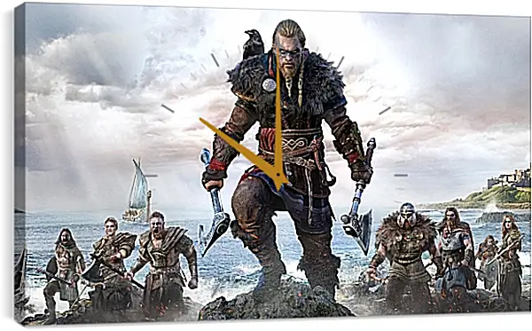 Часы картина - Assassins Creed Valhalla Часы картина - Assassins Creed Valhalla
