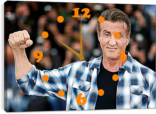 Часы картина - Сильвестр Сталлоне. Sylvester Stallone Часы картина - Сильвестр Сталлоне. Sylvester Stallone