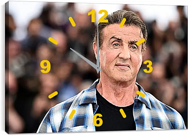 Часы картина - Сильвестр Сталлоне. Sylvester Stallone Часы картина - Сильвестр Сталлоне. Sylvester Stallone