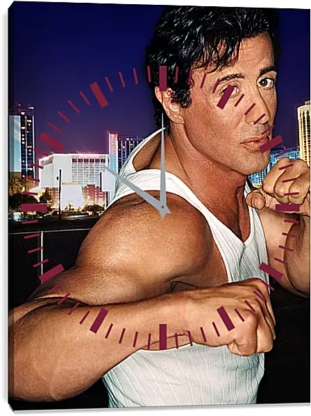 Часы картина - Сильвестр Сталлоне. Sylvester Stallone Часы картина - Сильвестр Сталлоне. Sylvester Stallone