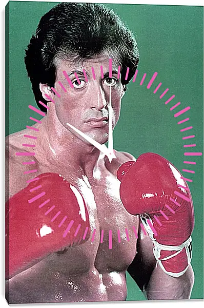 Часы картина - Сильвестр Сталлоне. Sylvester Stallone Часы картина - Сильвестр Сталлоне. Sylvester Stallone