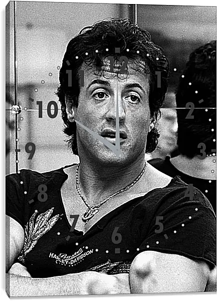 Часы картина - Сильвестр Сталлоне. Sylvester Stallone Часы картина - Сильвестр Сталлоне. Sylvester Stallone