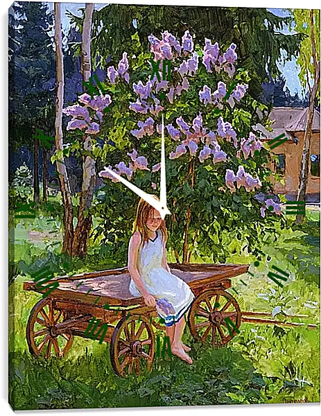 Часы картина - Весна Часы картина - Весна