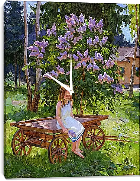 Часы картина - Весна Часы картина - Весна