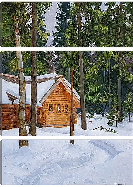 Модульная картина - Избушка Модульная картина - Избушка