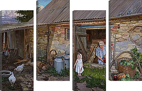 Модульная картина - Из деревенской жизни Модульная картина - Из деревенской жизни
