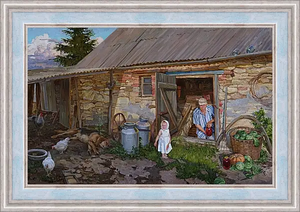 Картина в раме - Из деревенской жизни Картина в раме - Из деревенской жизни