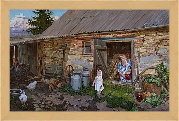 Картина в раме - Из деревенской жизни Картина в раме - Из деревенской жизни