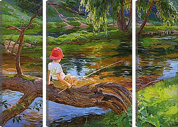 Модульная картина - Лето в деревне Модульная картина - Лето в деревне