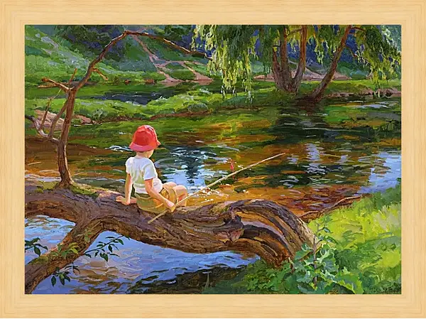 Картина в раме - Лето в деревне Картина в раме - Лето в деревне