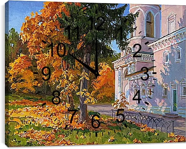 Часы картина - Храм в Афинеево Часы картина - Храм в Афинеево
