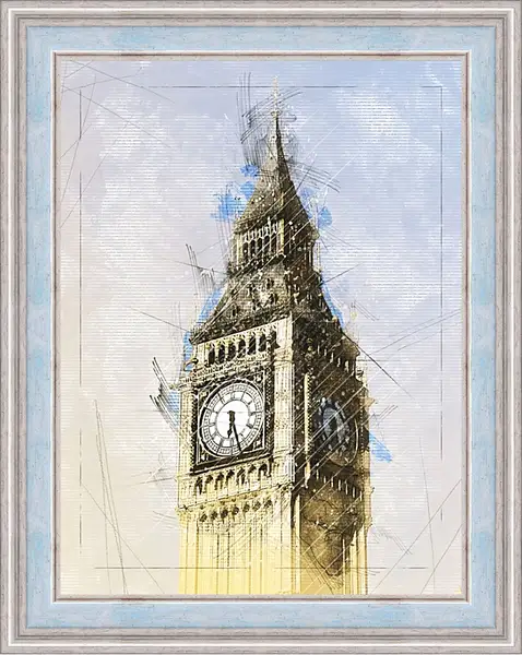 Картина в раме - Лондон. Биг-Бен. Картина в раме - Лондон. Биг-Бен.