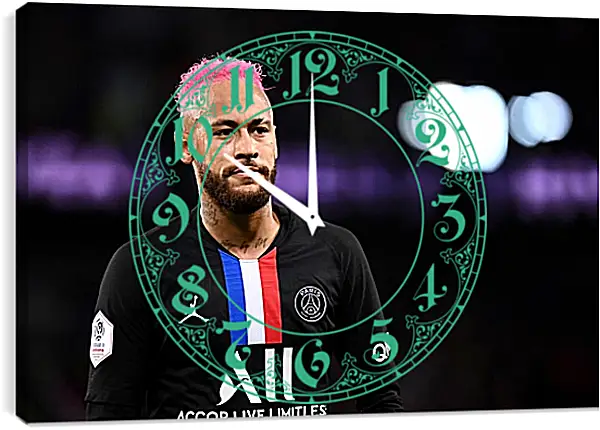 Часы картина - Неймар. Neymar Часы картина - Неймар. Neymar