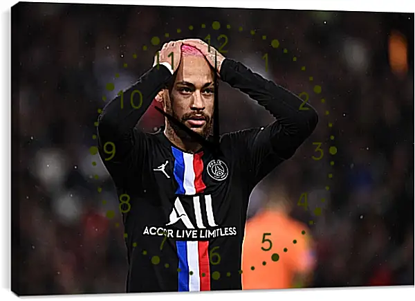 Часы картина - Неймар. Neymar Часы картина - Неймар. Neymar