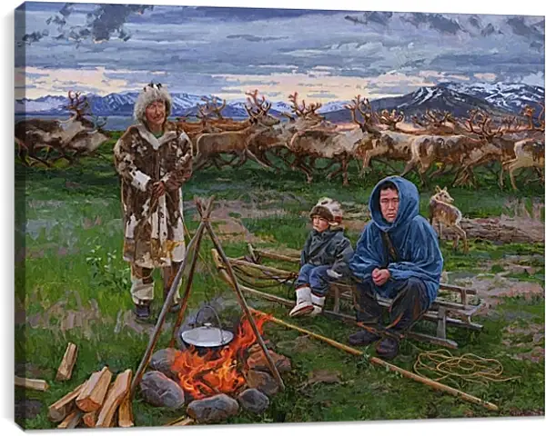 Постер на подрамнике - День оленя Постер на подрамнике - День оленя