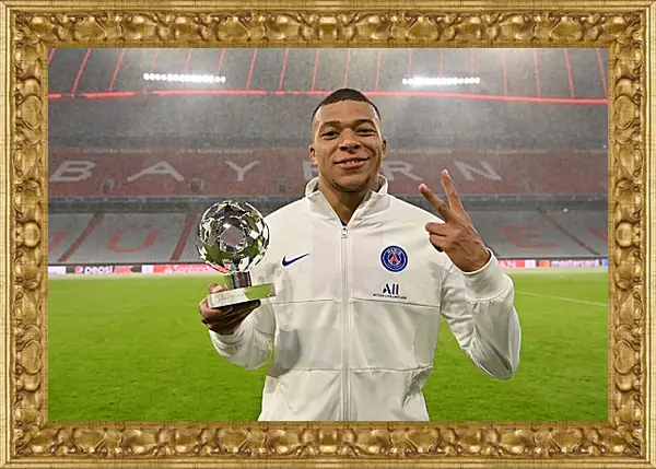 Картина в раме - Килиан Мбаппе. Kylian Mbappé Картина в раме - Килиан Мбаппе. Kylian Mbappé