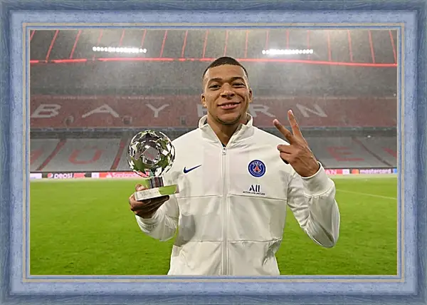 Картина в раме - Килиан Мбаппе. Kylian Mbappé Картина в раме - Килиан Мбаппе. Kylian Mbappé