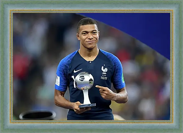 Картина в раме - Килиан Мбаппе. Kylian Mbappé Картина в раме - Килиан Мбаппе. Kylian Mbappé